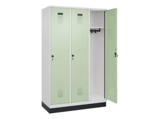 locker,HxBxD 1950x1200x500mm,3vak,vak B 400mm,draaigrendel,sokkel - 2