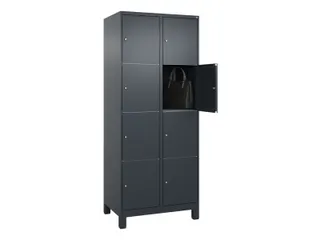 lockerkast HxBxD 1950x800x500mm 2x4vakken cil.-slot voeten - 1