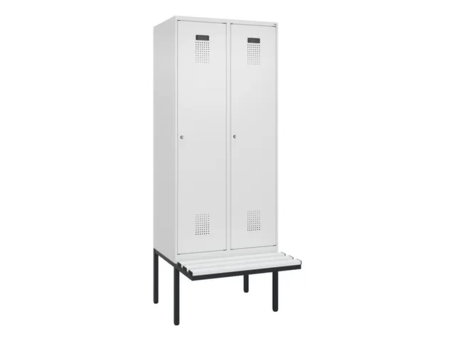 locker met bank,voor scheiding van kleding,HxBxD 2120x800x815mm,2vak