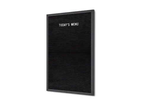 Letterbord Zwart 40x60cm met Zwarte Lijst