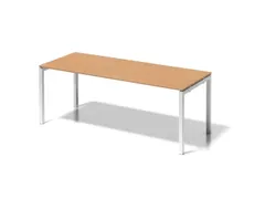 bureau HxBxD 740x2000x800mm blad beuken 4-voeten verkeerswit