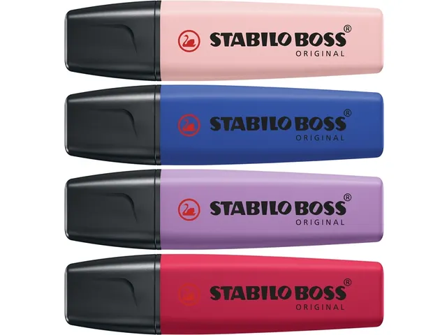 Balpen STABILO Pointball en Markeerstift STABILO Boss Wildflower mix