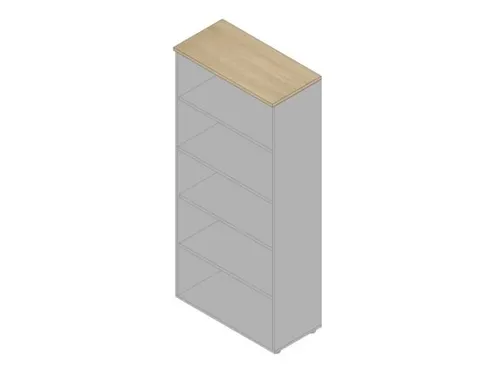 kantoorstelling 2000x900x450mm 5 OH 4xhouten vloer aluminium eiken