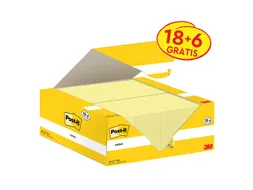 Memoblok 3M Post-it 653-CY 38x51mm geel voordeelpak