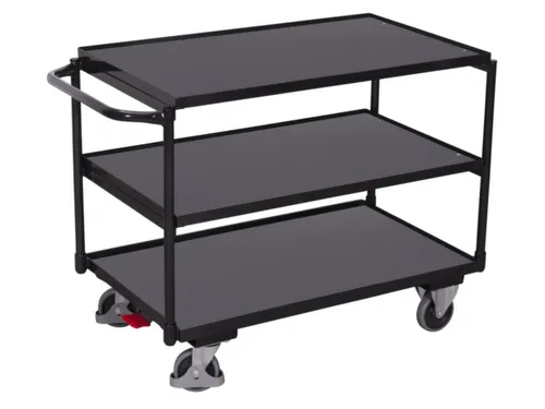 tafelwagen,draagverm. 250kg,3etage(s),laadvl. LxB 835x490mm,houtetage
