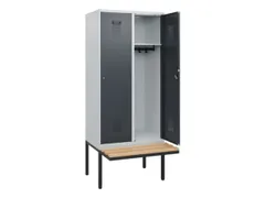 locker met bank,HxBxD 1950x800x815mm,2vak,vak B 400mm,cilinderslot