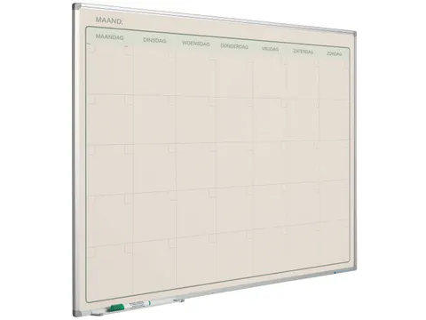 Maandplanner Elegance Nederlands softline profiel 8mm 90x120cm alu
