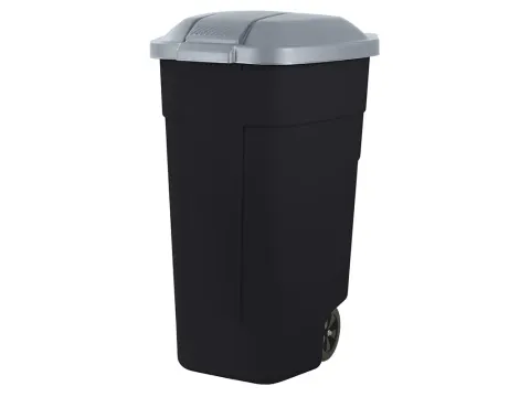 Mobiele container basis 110 liter Zwart