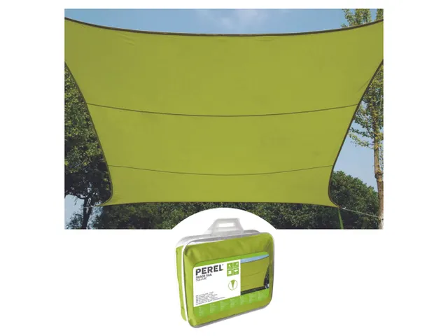 Zonnezeil Vierkant 3.6x3.6m Lichtgroen