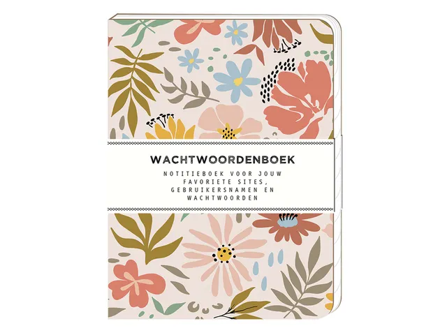 Wachtwoordenboek Interstat softcover 144vel 120x160mm Soft Floral