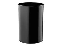 Prullenbak Metaal Rond 30 Liter Zwart