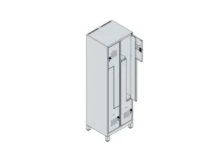 Z-garderobekast,HxBxD 1950x600x500mm,vak B 150/300mm,draaigrendel - 4