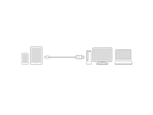Kabel ACT USB 2.0 naar MicroB laad -en data 1 meter