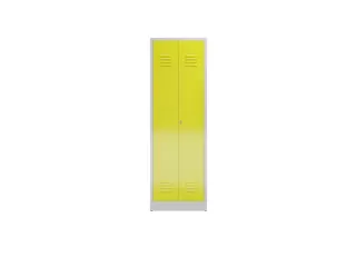 Lockerkast 1800x590x500mm 2 vakken, klinksluiting, RAL1018 - 2