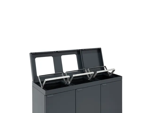 Bica 887 Afvalscheidingsunit 3x45 Liter Antraciet
