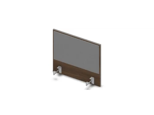 opzetpaneel v. bureau aanbouw zijkant 600mm Bruin Hickory BN8078-grijs
