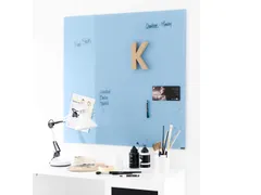 Glasmagneetbord Naga 100x100cmlichtblauw
