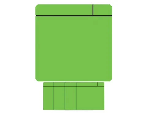 Magneet scrum 75x75mm groen 5 stuks