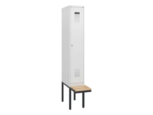 locker met bank,HxBxD 1950x300x815mm,1vak,vak B 300mm,cilinderslot