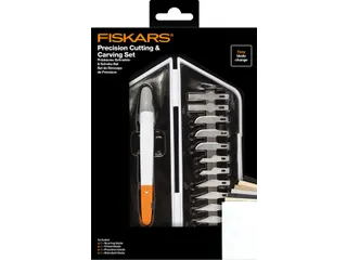 Precisiemes Fiskars Medium Duty set à 12 mesbladen wit - 1