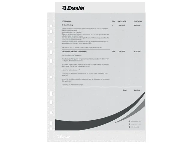 Showtas Esselte 56133 Economy A4 Pp 0.05mm Generfd 11-Gaats