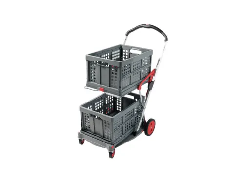 vouwbare winkelwagen,draagverm. 60kg,2etage(s),HxLxB 1025x890x550mm