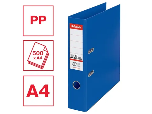 Ordner Esselte No.1 72mm PP 30% gerecycled folie Multipack blauw 5 stu