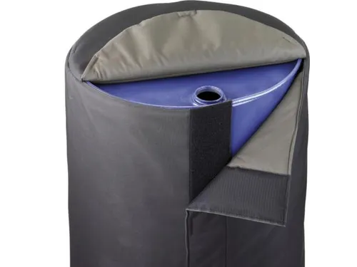Isolerende Kap V. Verwarmingsmantel,V. 200L Vat,Buiten Teflon,Zwart