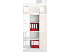 Hoekveld 1900x600mm 5legborden 1zijpaneel Met Achterwand Wit