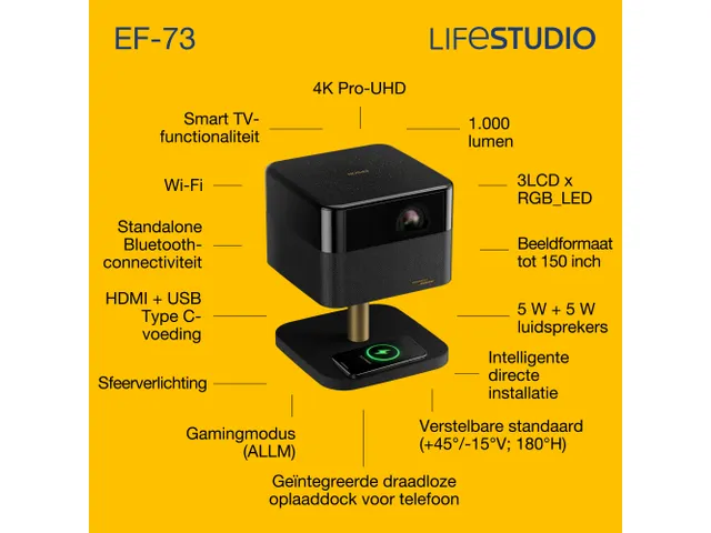Vidéoprojecteur Smart Epson Lifestudio Flex Plus EF-73
