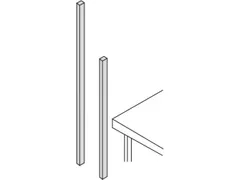 onderstel,v. paktafel,HxBxD 1170x40x40mm,schroefbaar,stalen buis
