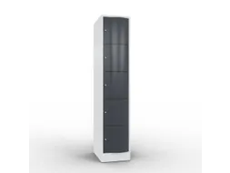 lockerkast cil.slot 1950x396x640mm 1x5 vakken RAL7035 front RAL7021