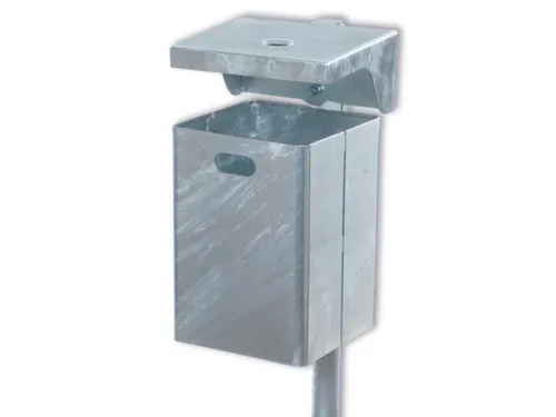 Combi-asbak vast te schroeven 50 liter HxBxD 550x300x300mm overkapping