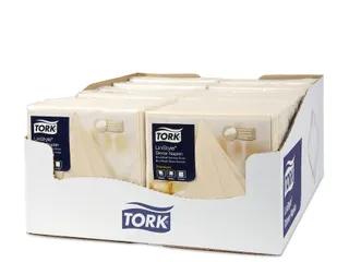 Tork 478713 Premium Linstyle Dinnerservet Creme 600 Stuks - 3