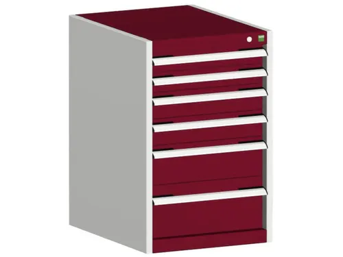 ladekast HxBxD 800x525x525mm 6laden romp RAL7035 front RAL3004