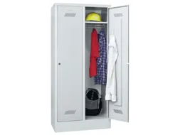 locker,RAL 7035,HxBxD 1850x800x500mm,2vak,vak B 400mm,cil.-slot,sokkel