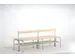 banc double,HxLxP 770x2000x725mm,barrettes en bois