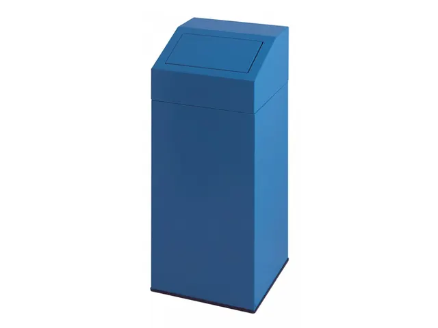 Afvalbak met pushdeksel 45 liter Blauw
