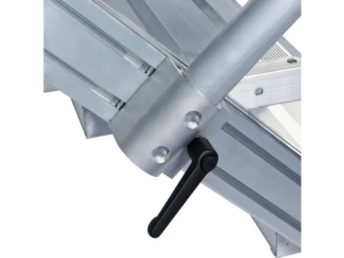 industriële trap,bordes H 1,75m,7treden,trede D 175mm,verzinkt