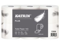 Toiletpapier Katrin Plus 3-laags wit 143vel 48rollen