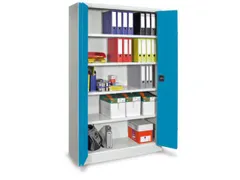 Ruime Vouwdeurkast 1950x1200x500mm 4legborden Ral7035 Front Ral5012