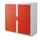 Roldeurkast HxBxD 1040x1100x415mm 2 Oh Romp Wit Front Rood