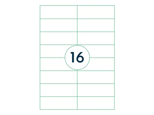 Verwijderbare Etiketten 105x37mm Doos a 1000 Vel 42017