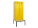 locker met bank,voor scheiding van kleding,HxBxD 2120x800x815mm,2vak