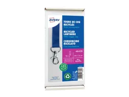 Lanyard Avery rPET blauw 440x15mm met karabijnhaak 10 stuks