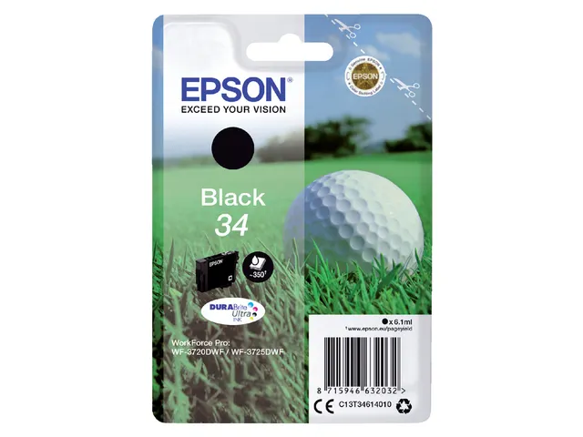 Inktcartridge Epson 34 T3461 Zwart C13T34614010