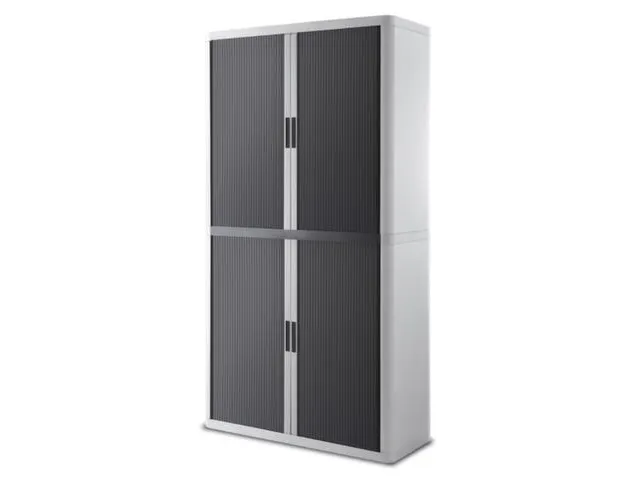 Roldeurkast HxBxD 2040x1100x415mm 4 Oh Romp Wit Front Antraciet