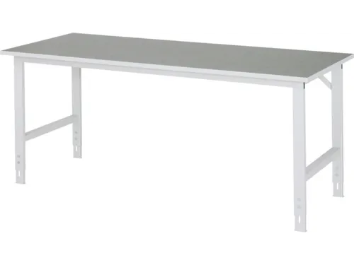 werkbank,HxBxD 760-1080x2000x800mm,houtblad,m. linoleumlaag