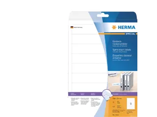 Herma 5122 Ordner Rug-insteekkaart smal 190x30mm Wit 225 stuks - 2