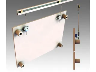 Whitebordophangset (Wand/Plafondrail) - 2